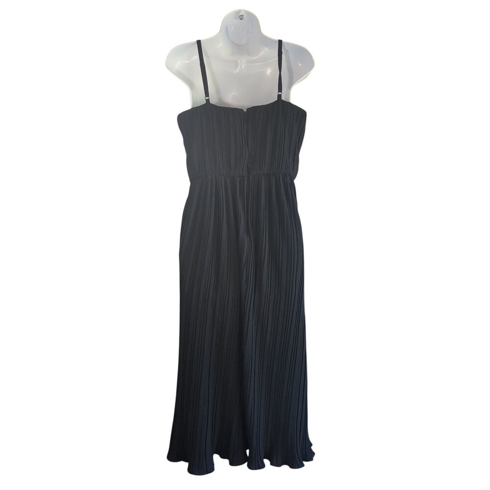 DKNY Black Ruffle Pleated Bustier Dress Size 8 - NWOT - Picture 2 of 9